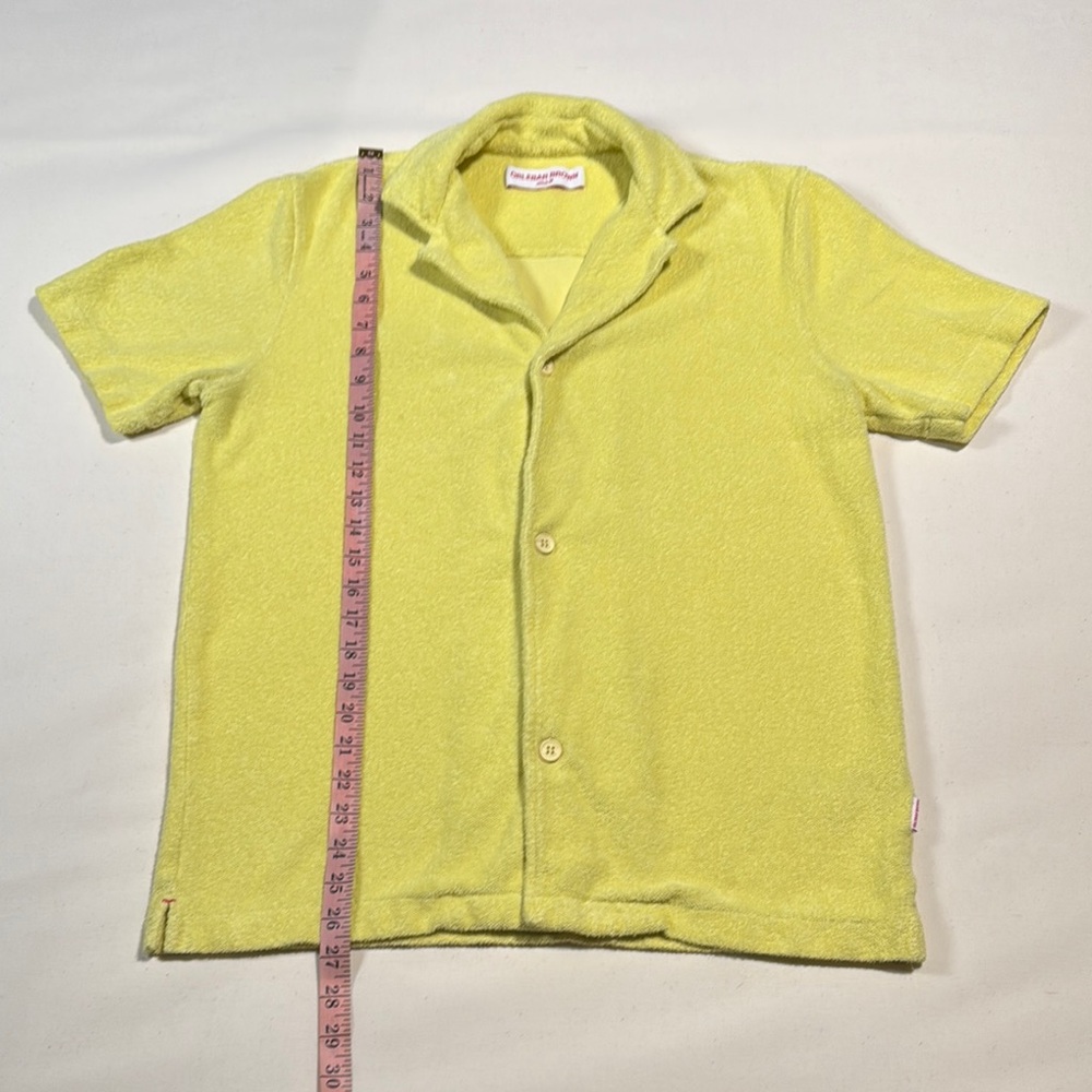 Orlebar Brown Yellow Howell Toweling Button Down Shirt - Picture 3 of 10